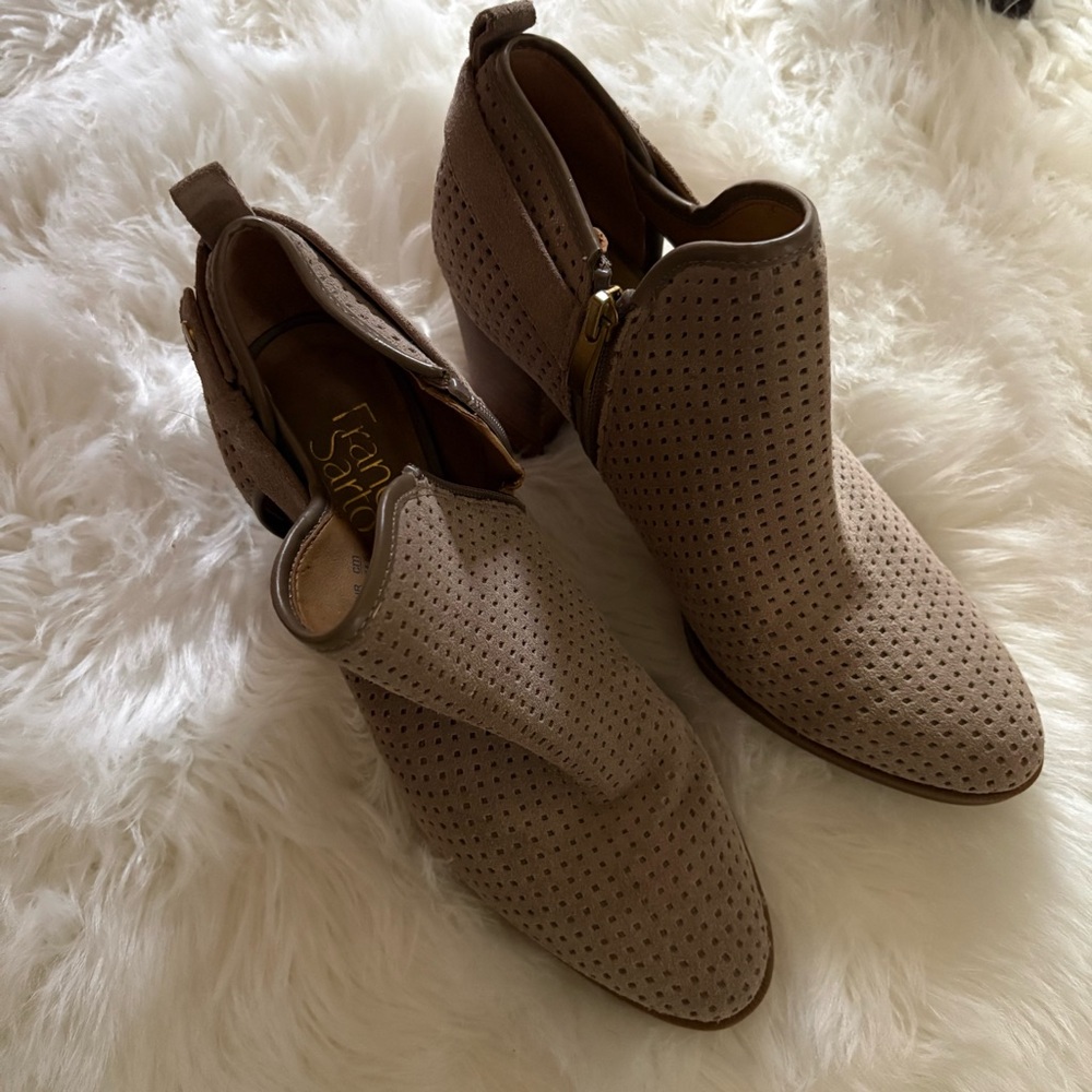 Franco Sarto Boots Dakota Leather Suede Booties Women’s Size 7.5 - Picture 3 of 8